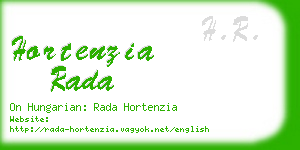 hortenzia rada business card